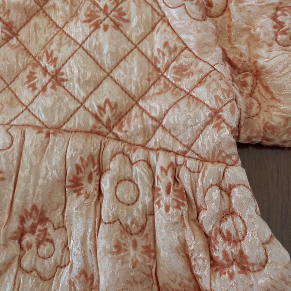 Urban outfitters kimchi blue peach pink Astrid quilted mini dress - Picture 6 of 6